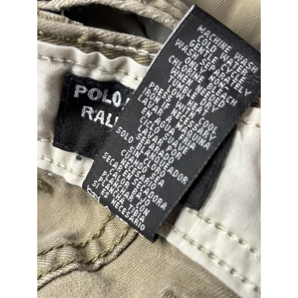 Polo Ralph Lauren Cargo Pants Mens 38x32 Beige Polo Jeans Co Relaxed Fit Canvas